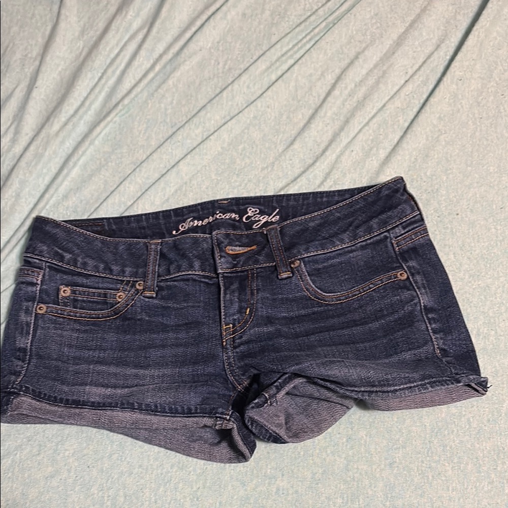 American Eagle Dark Wash Denim Shorts